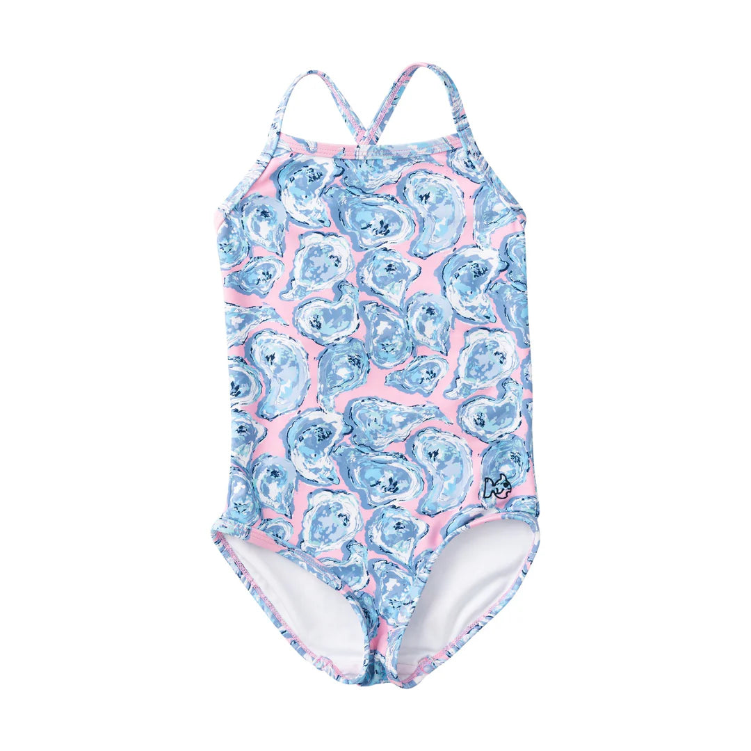 Oyster Shell Spring Tides Bow Back One Piece Swim