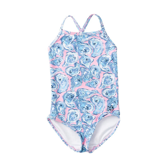 Oyster Shell Spring Tides Bow Back One Piece Swim