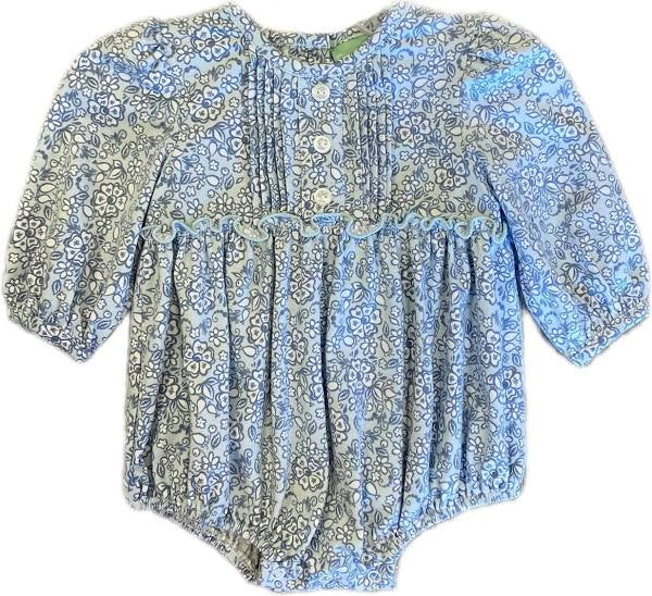 Blue Floral Knit Bubble