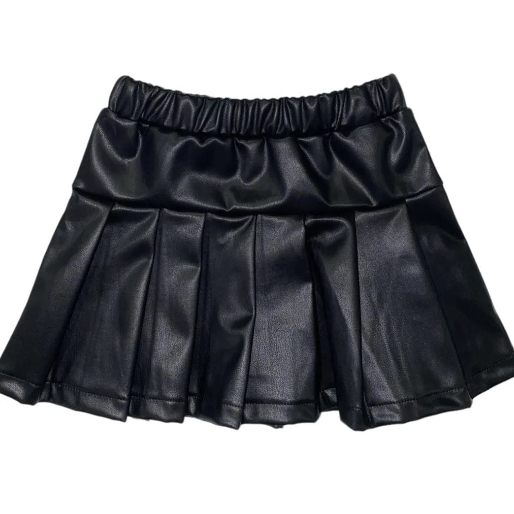 Faux Leather Black Skirt