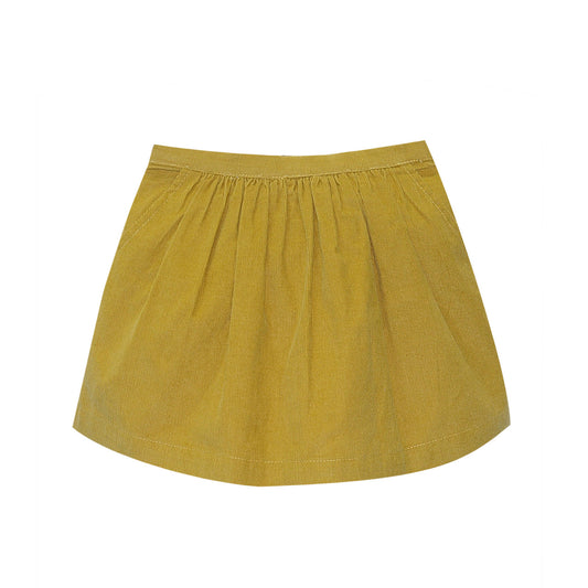 Harvest Yellow Cord Shelby Skirt