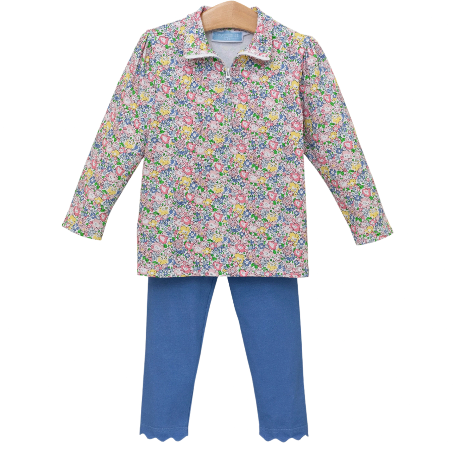 Floral 1/4 Zip Pull Over Set