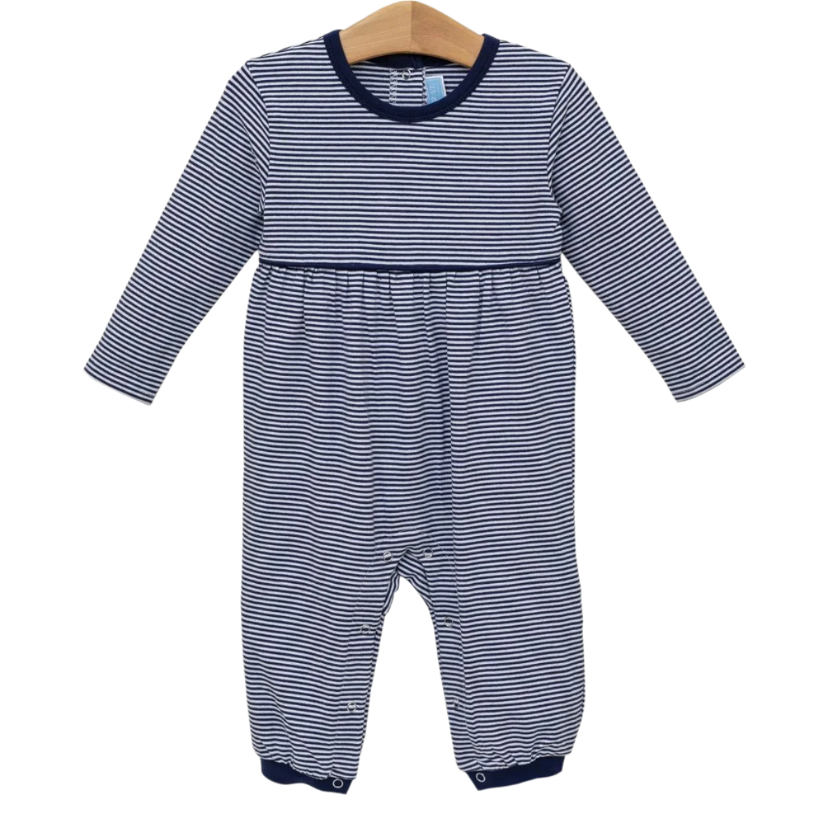 Bennett Romper - Navy Stripe