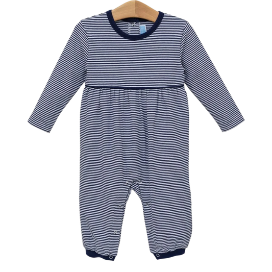 Bennett Romper - Navy Stripe