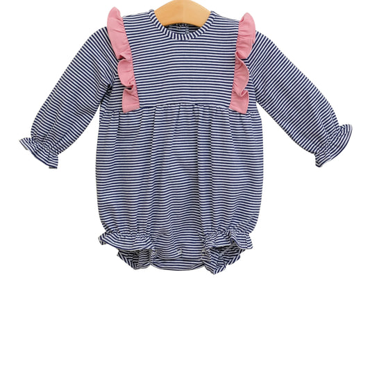 Olivia Bubble - Navy Stripe/Pink