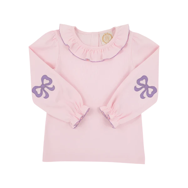Ramona Ruffle LS - Palm Beach Pink/Palisades Purple
