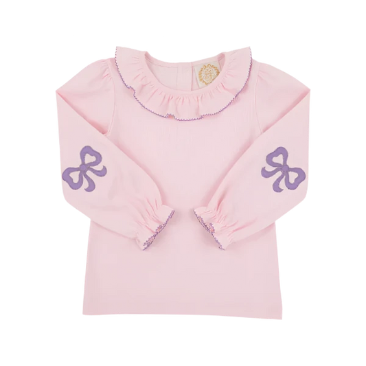 Ramona Ruffle LS - Palm Beach Pink/Palisades Purple