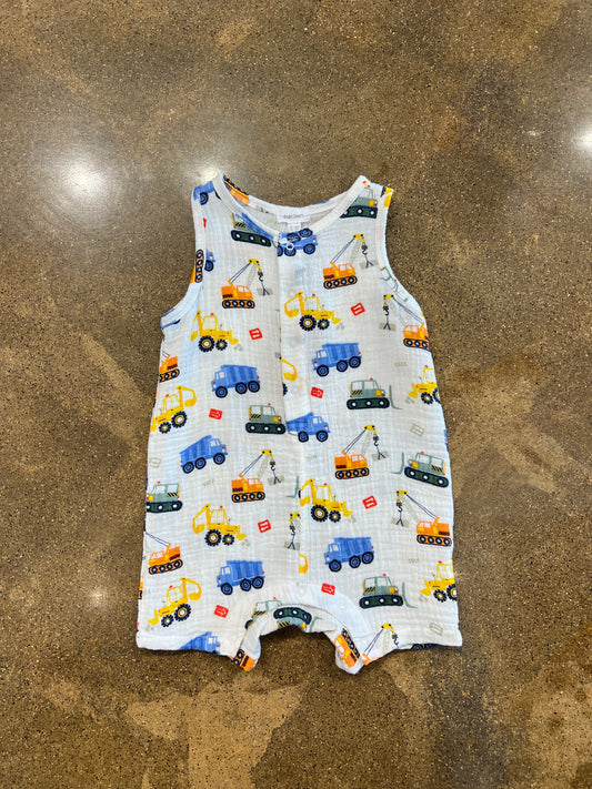 Cool Construction Sleeveless Shortie Romper