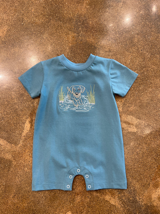 Swimming Pup Boys Romper