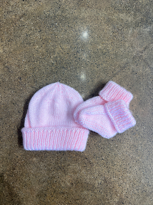 Pink Bonnet & Footie