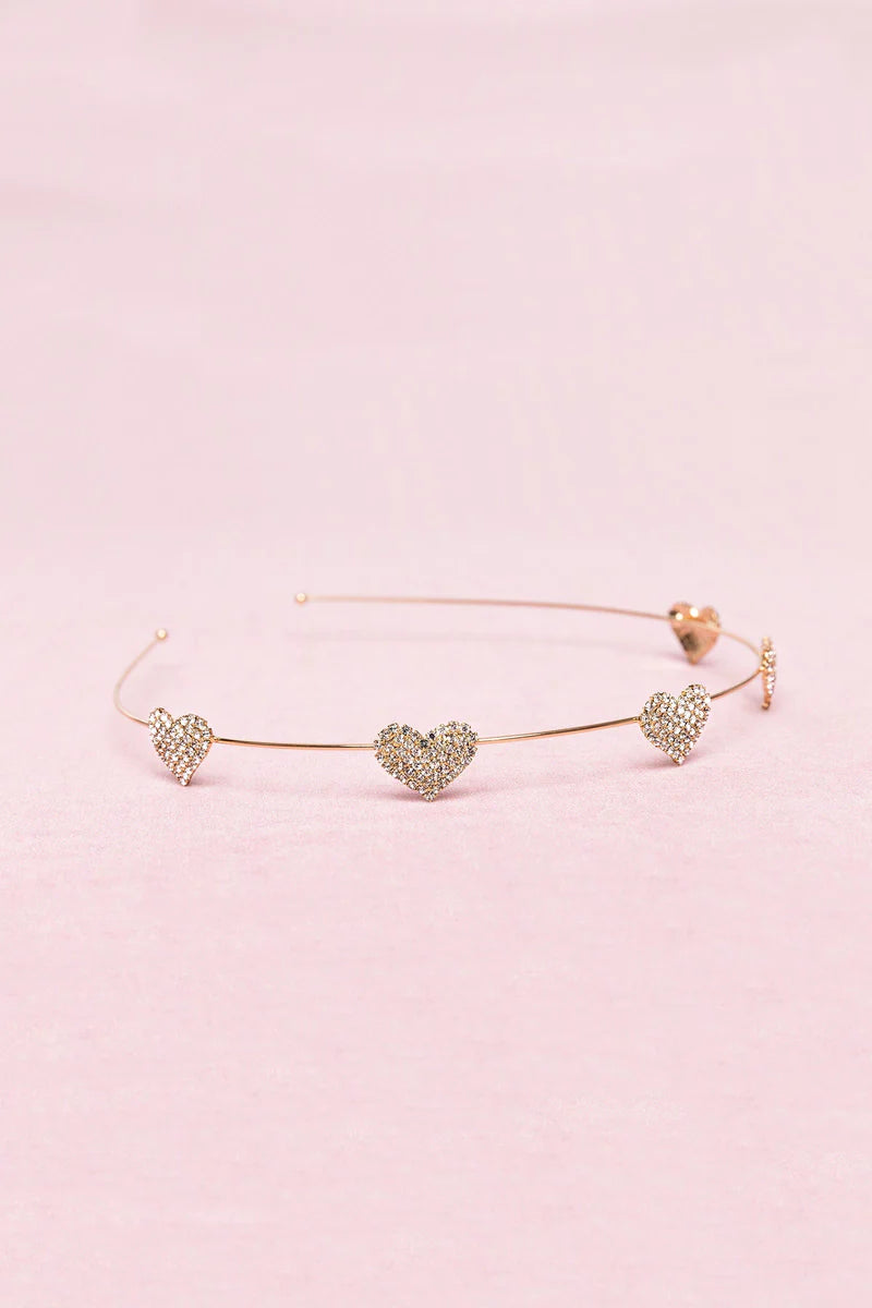 Boutique Rhinestone Heart Headband