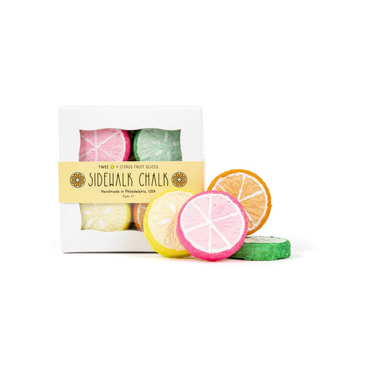 Citrus Slice Handmade Sidewalk Chalk - 4 pc